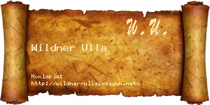 Wildner Ulla névjegykártya